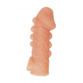 Телесная закрытая насадка с шишечками Cock Sleeve Size S - 13,8 см. - KOKOS - в Улан-Удэ купить с доставкой