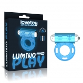 Голубое, светящееся в темноте эрекционное виброкольцо Lumino Play Vibrating Penis Ring - Lovetoy - в Улан-Удэ купить с доставкой