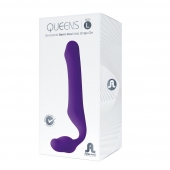 Фиолетовый безремневой страпон Queens L - Adrien Lastic - купить с доставкой в Улан-Удэ