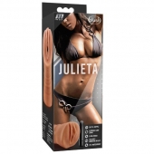 Мастурбатор-вагина цвета карамели Julieta с вибрацией - Blush Novelties - в Улан-Удэ купить с доставкой