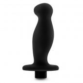 Черный анальный вибромассажёр Silicone Vibrating Prostate Massager 02 - 10,8 см. - Blush Novelties - в Улан-Удэ купить с доставкой