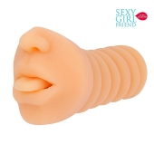 Телесный мастурбатор-ротик с высунутым язычком - Bior toys - в Улан-Удэ купить с доставкой