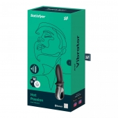 Черный анальный вибратор Hot Passion с функцией нагрева - Satisfyer - в Улан-Удэ купить с доставкой
