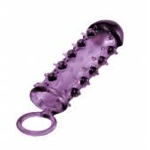 Закрытая фиолетовая насадка с пупырышками SAMURAI PENIS SLEEVE PURPLE - 14,5 см. - NMC - в Улан-Удэ купить с доставкой