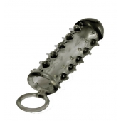 Дымчатая стимулирующая насадка с закрытой головкой SAMURAI PENIS SLEEVE BLACK - 14,5 см. - NMC - в Улан-Удэ купить с доставкой