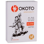 Презервативы с точками OKOTO Dotted - 3 шт. - Sitabella - купить с доставкой в Улан-Удэ
