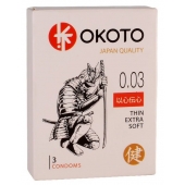 Тонкие презервативы OKOTO Thin Extra Soft - 3 шт. - Sitabella - купить с доставкой в Улан-Удэ