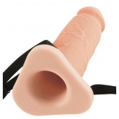 Телесный реалистичный фаллоимитатор с полостью Silicone Hollow Extension - 20 см. - Pipedream - купить с доставкой в Улан-Удэ