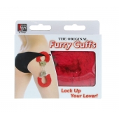 Металлические наручники с красной меховой опушкой METAL HANDCUFF WITH PLUSH RED - Dream Toys - купить с доставкой в Улан-Удэ