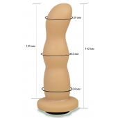 Телесная рельефная насадка Harness - 14,2 см. - LOVETOY (А-Полимер) - купить с доставкой в Улан-Удэ