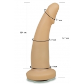 Телесная гладкая насадка Harness - 14,7 см. - LOVETOY (А-Полимер) - купить с доставкой в Улан-Удэ