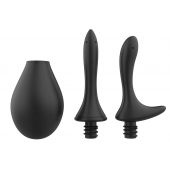 Черный анальный душ Nexus Anal Douche Set с 2 сменными насадками - Nexus Range - купить с доставкой в Улан-Удэ