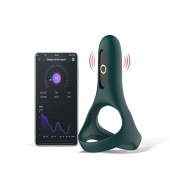 Изумрудное виброкольцо Magic Motion Rise с подхватом мошонки - Magic Motion - в Улан-Удэ купить с доставкой