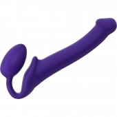 Фиолетовый безремневой страпон Silicone Bendable Strap-On - size M - Strap-on-me - купить с доставкой в Улан-Удэ
