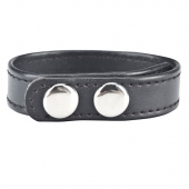 Кольцо на пенис SNAP COCK RING из искусственной кожи на клепках - BlueLine - в Улан-Удэ купить с доставкой