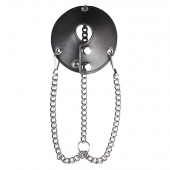Утяжка для мошонки из искусственной кожи с цепочками PARACHUTE BALL STRETCHER - BlueLine - купить с доставкой в Улан-Удэ