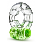 Зеленое эрекционное виброкольцо Arouser Vibrating C-Ring - Blush Novelties - в Улан-Удэ купить с доставкой