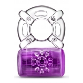 Фиолетовое эрекционное виброкольцо One Night Stand Vibrating C-Ring - Blush Novelties - в Улан-Удэ купить с доставкой