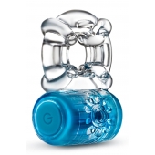 Синее эрекционное виброкольцо One Night Stand Vibrating C-Ring - Blush Novelties - в Улан-Удэ купить с доставкой