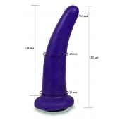 Фиолетовая гладкая изогнутая насадка-плаг - 13,3 см. - LOVETOY (А-Полимер) - купить с доставкой в Улан-Удэ