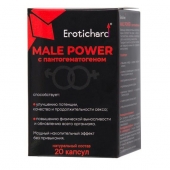 Капсулы для мужчин Erotichard male power с пантогематогеном - 20 капсул (0,370 гр.) - Erotic Hard - купить с доставкой в Улан-Удэ
