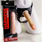 Телесная насадка-фаллос на трусиках с плугом - 16,5 см. - LOVETOY (А-Полимер) - купить с доставкой в Улан-Удэ