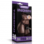 Женский темнокожий страпон Easy Strapon Set 7 Inch - 18 см. - Lovetoy - купить с доставкой в Улан-Удэ