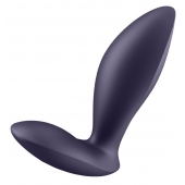 Фиолетовый анальный вибростимулятор Power Plug - Satisfyer - в Улан-Удэ купить с доставкой