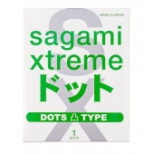 Презерватив Sagami Xtreme Type-E с точками - 1 шт. - Sagami - купить с доставкой в Улан-Удэ