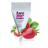 Съедобное согревающее массажное масло Love Me Tender Strawberry с ароматом клубники - 10 мл. - Love to Love - купить с доставкой в Улан-Удэ