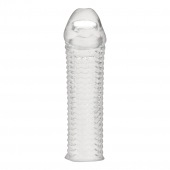 Текстурированная насадка на пенис Clear Textured Penis Enhancing Sleeve Extension - 16,5 см. - BlueLine - в Улан-Удэ купить с доставкой