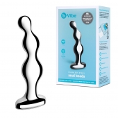 Стальной анальный фаллоимитатор для простаты Stainless Steel Anal Beads - 13 см. - b-Vibe - в Улан-Удэ купить с доставкой