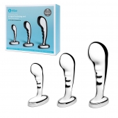 Набор из 3 стальных стимуляторов простаты Stainless Steel P-spot Training Set - b-Vibe - в Улан-Удэ купить с доставкой