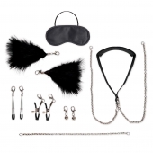 Большой эротический набор из 12 предметов Interchangeable Collar   Nipple Clips Set - Lux Fetish - купить с доставкой в Улан-Удэ