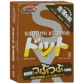 Презервативы Sagami Xtreme FEEL UP с точечной текстурой и линиями прилегания - 3 шт. - Sagami - купить с доставкой в Улан-Удэ