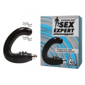 Чёрный массажёр простаты серии Sex Expert - Sex Expert - в Улан-Удэ купить с доставкой