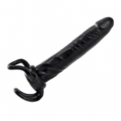 Чёрная насадка-фаллос для двойного проникновения INFLATABLE DILDO SLIM DONG  - 13,5 см. - Toyz4lovers - в Улан-Удэ купить с доставкой