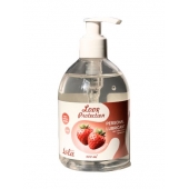 Лубрикант на водной снове Love Protection Strawberry с ароматом клубники - 300 мл. - Lola Games - купить с доставкой в Улан-Удэ