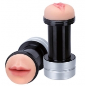 Двусторонний мастурбатор REALSTUFF 2 IN 1 HUMMER MOUTH   VAGINA - ротик и вагина - Dream Toys - в Улан-Удэ купить с доставкой