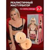 Двусторонний мастурбатор Lola Taylor - 22 см. - ФлешНаш - в Улан-Удэ купить с доставкой