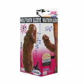 Коричневая насадка на пенис Wolftooth Sleeve - 13 см. - Baile - в Улан-Удэ купить с доставкой