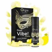 Съедобный жидкий вибратор Dual Vibe! со вкусом лимонного джина с тоником - 15 мл. - ORGIE - купить с доставкой в Улан-Удэ