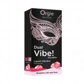 Съедобный жидкий вибратор Dual Vibe! со вкусом клубничного джина с тоником - 15 мл. - ORGIE - купить с доставкой в Улан-Удэ