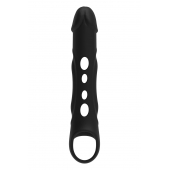 Черная насадка-удлинитель Vibrating Extender With Remote с вибрацией - Dream Toys - в Улан-Удэ купить с доставкой