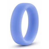 Голубое люминесцентное кольцо Silicone Glo Cock Ring - Blush Novelties - в Улан-Удэ купить с доставкой