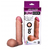 Фаллическая насадка для страпона UNICOCK 8  - 20 см. - LOVETOY (А-Полимер) - купить с доставкой в Улан-Удэ
