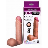 Фаллическая насадка для страпона UNICOCK 8  - 20 см. - LOVETOY (А-Полимер) - купить с доставкой в Улан-Удэ