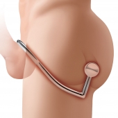 Кольцо на пенис с анальным стимулятором Stainless Steel Anal Hook   Cock Ring - BlueLine - в Улан-Удэ купить с доставкой