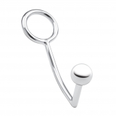 Кольцо на пенис с анальным стимулятором Stainless Steel Anal Hook   Cock Ring - BlueLine - в Улан-Удэ купить с доставкой