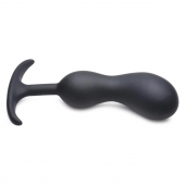 Черный массажер простаты с утяжелителями Premium Silicone Weighted Prostate Plug Large - 18,8 см. - XR Brands - в Улан-Удэ купить с доставкой
